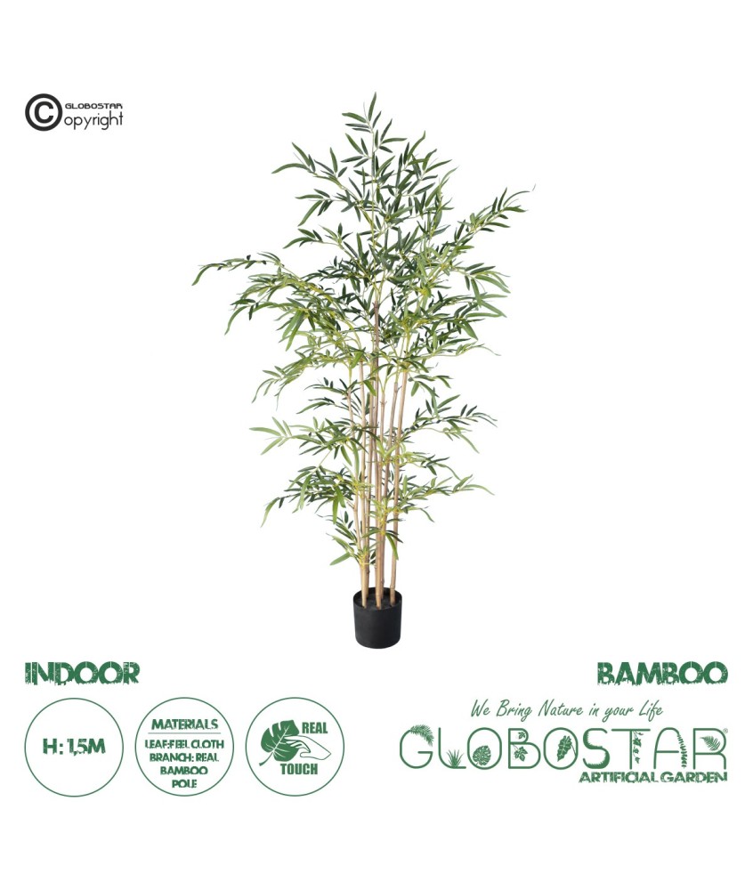 GloboStar® Artificial Garden BAMBOO 20035 Τεχνητό Διακοσμητικό Φυτό Μπαμπού Υ150cm